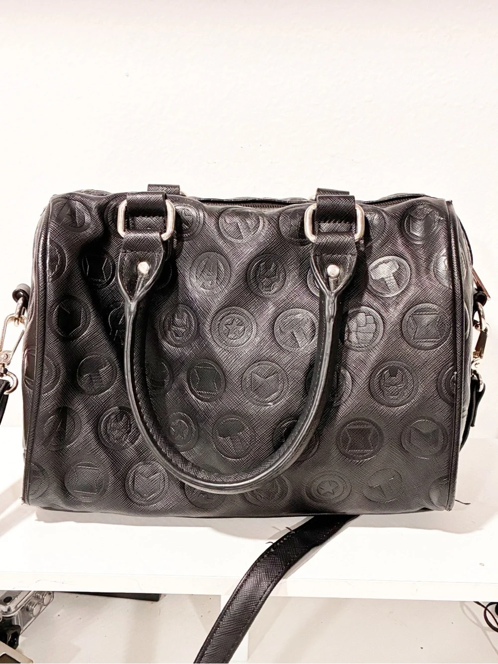 Loungefly Avengers Faux Leather Cross Body Handbag Black